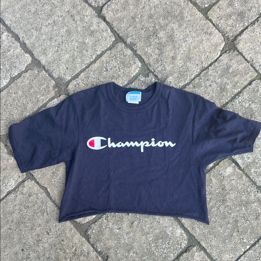 Champion Dark Blue Cropped Tee